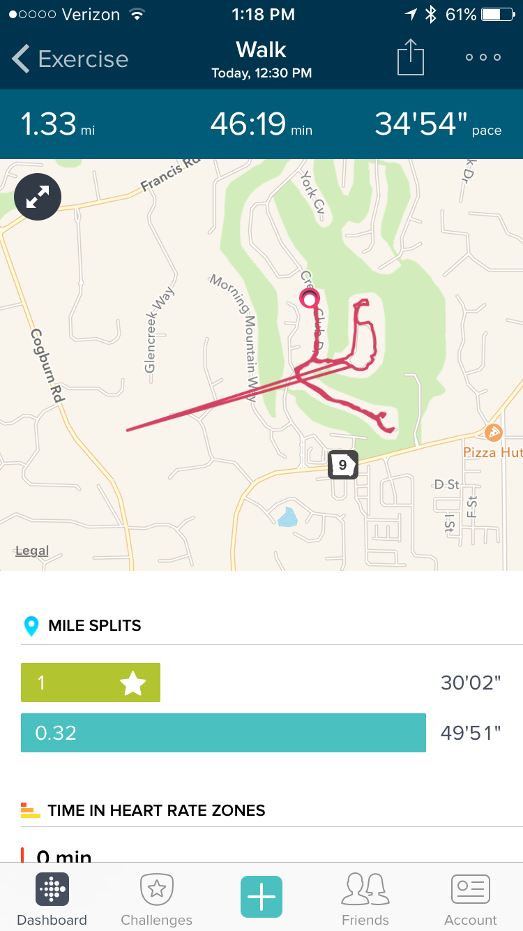 connected gps is running fitbit charge 3