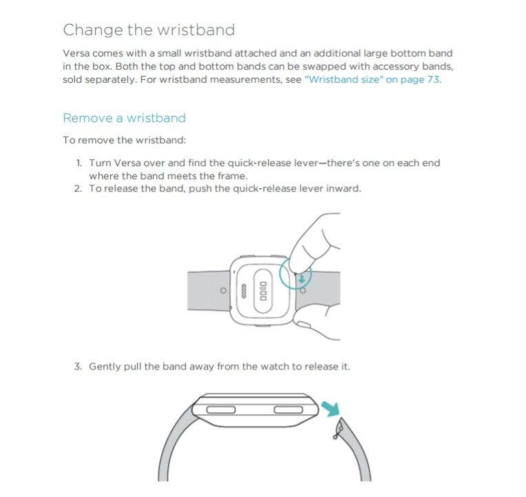 how to change strap on fitbit versa lite