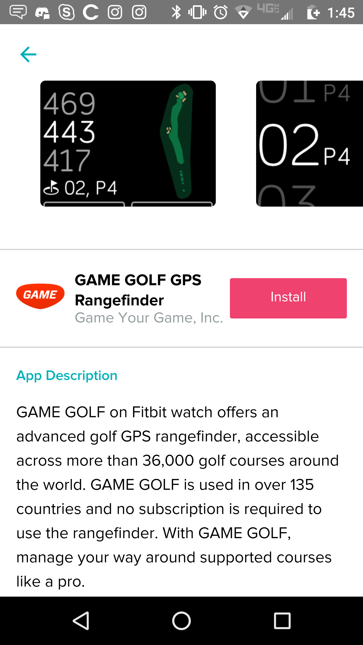 does fitbit have golf gps