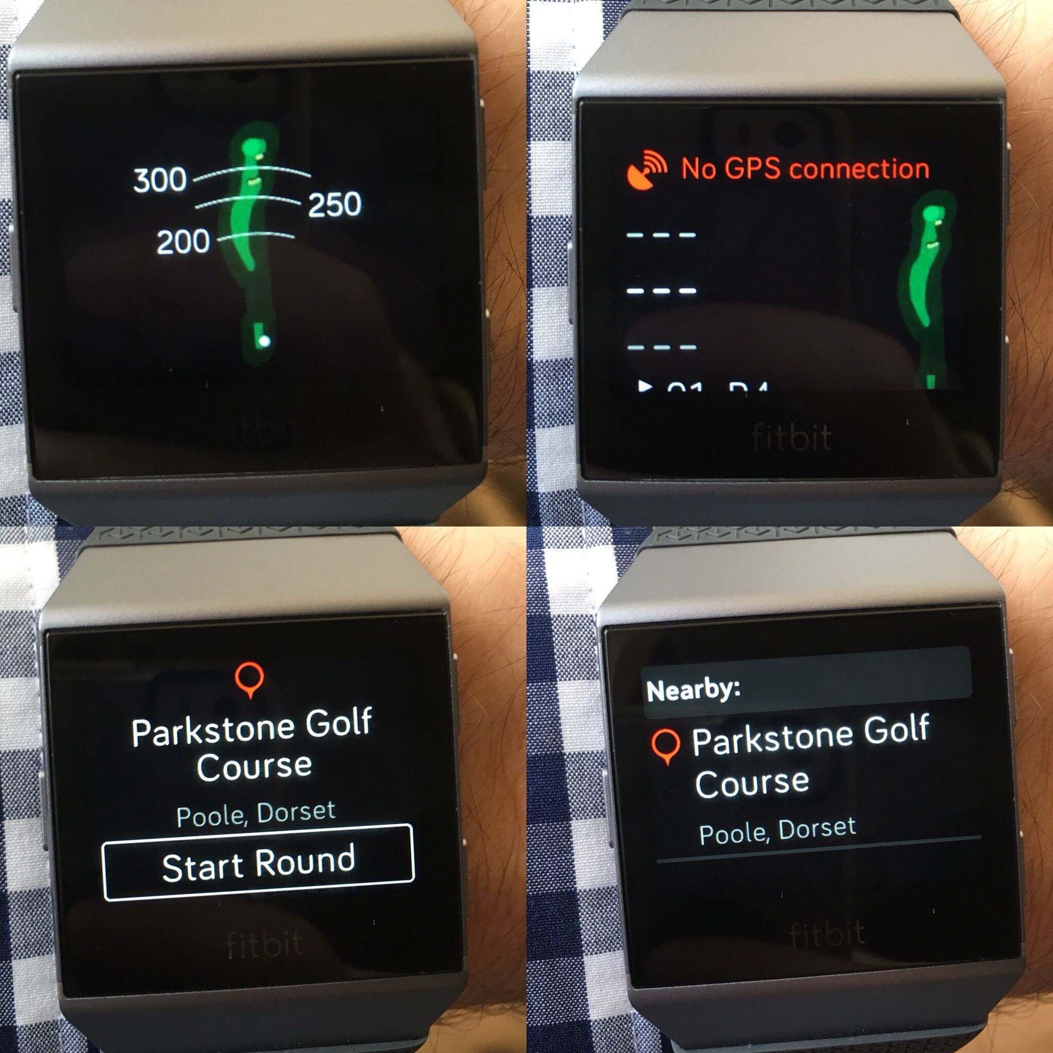 fitbit versa 2 golf gps app