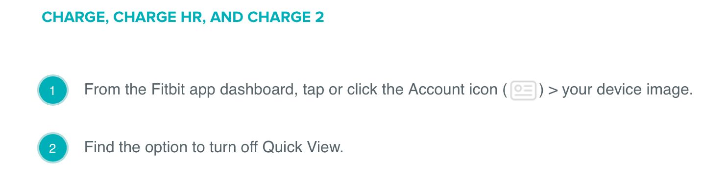 fitbit charge 3 turn off auto display