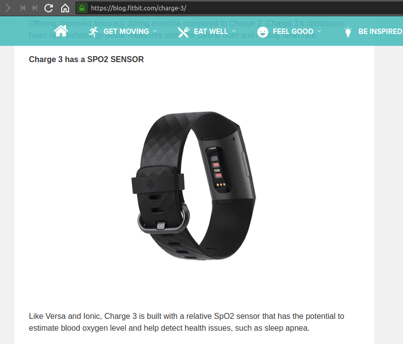 fitbit charge 3 spo2 sensor release date